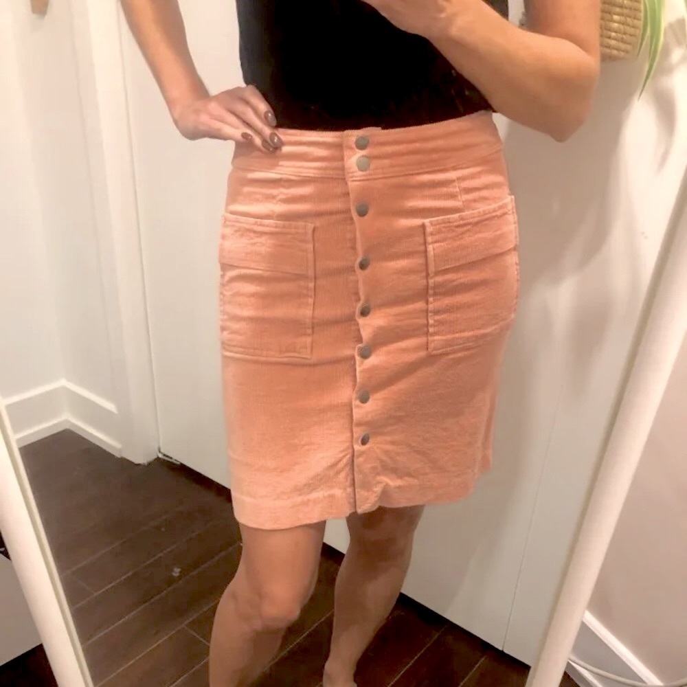 TRISTAN corduroy A-line winter skirt